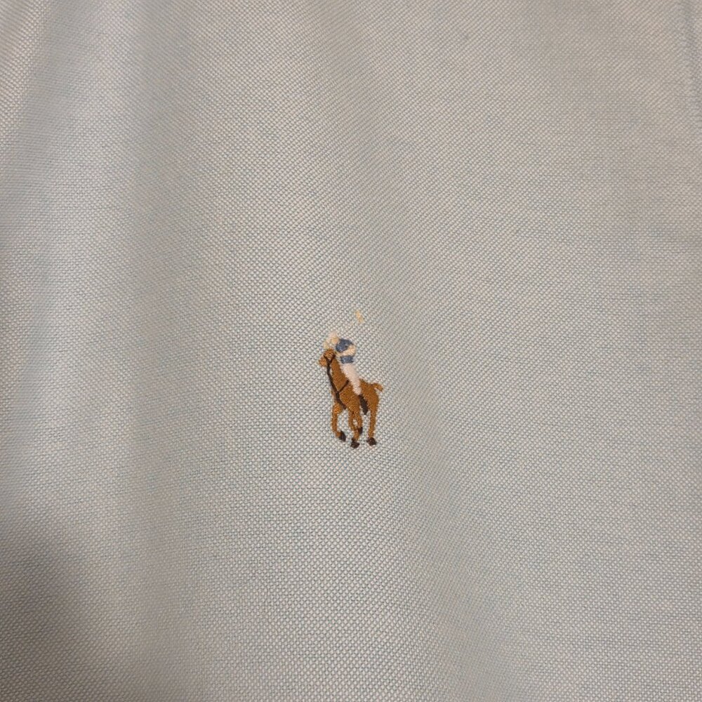 Vintage Ralph Lauren Sport Sleeveless Button Up Shirt Size 6 Icy Blue Flesh Pony - Picture 4 of 8